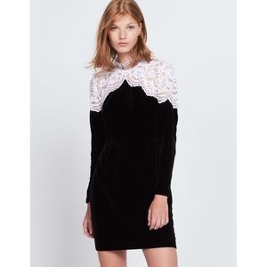 Sandro Paris velvet lace dress